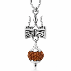 925 Silver Trishul Damroo Pendant