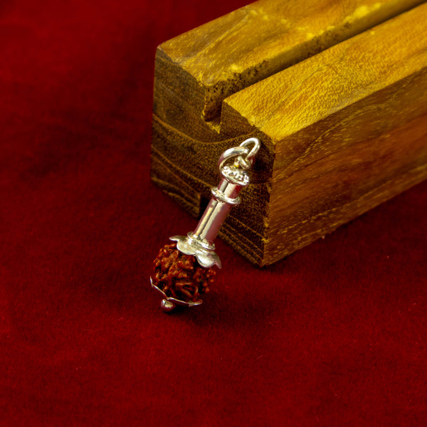 925 Silver Gada with Rudraksha Studded for Men and Boys