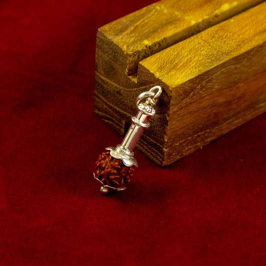 925 Silver Gada with Rudraksha Studded for Men and Boys