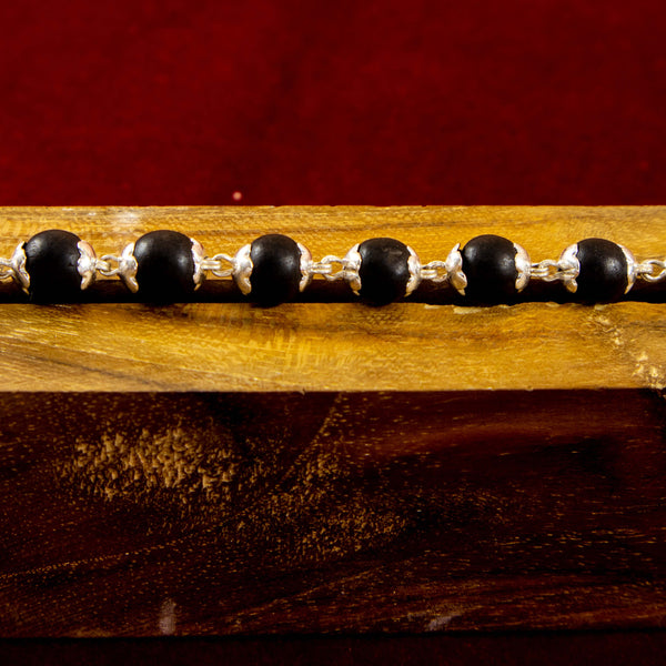 Silver Karungali Mala - 6.5 MM Bead Size