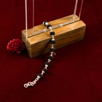 Black Rudraksha Silver Bracelet