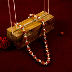 Silver Rudraksha Mala- 6.5MM Bead Size