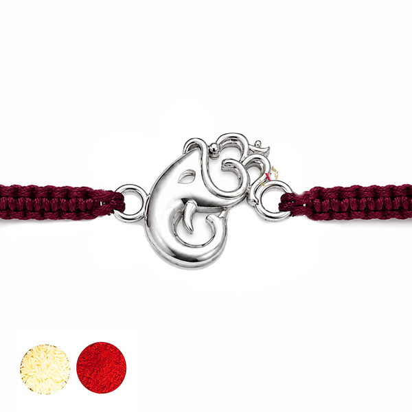 925 Silver Ganesha OM Rakhi