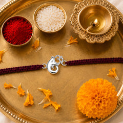 925 Silver Ganesha OM Rakhi