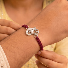 925 Silver Ganesha OM Rakhi