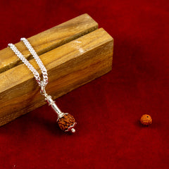 925 Silver Gada with Rudraksha Studded for Men and Boys