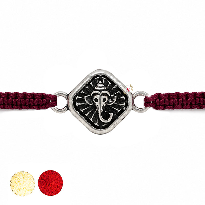 925 Silver Ganesha Rakhi