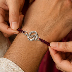 Silver OM Rakhi