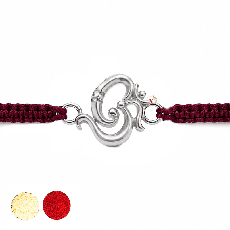 Silver OM Rakhi