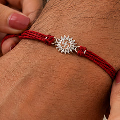 Silver Swastik Rakhi