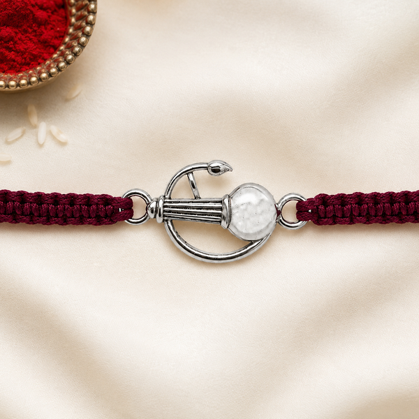 925 Silver Hanuman Gada Rakhi for Brother