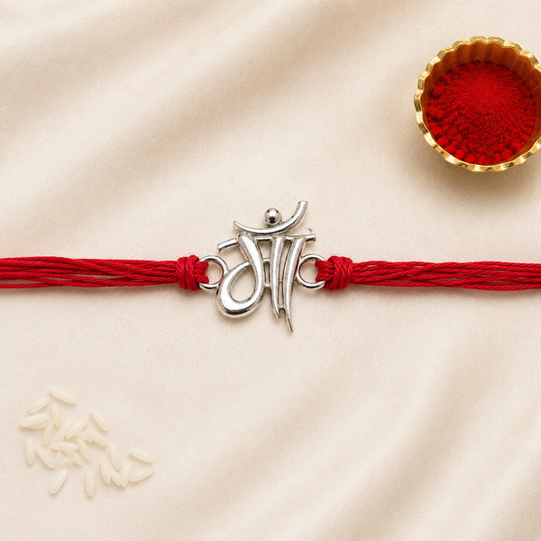 925 Silver Maa Rakhi for Brother
