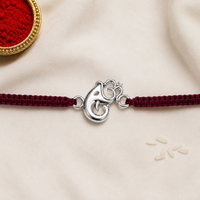 925 Silver Ganesha OM Rakhi