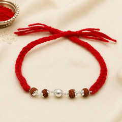 Silver Rudraksha Rakhi