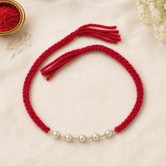 Silver Pearl Rakhi