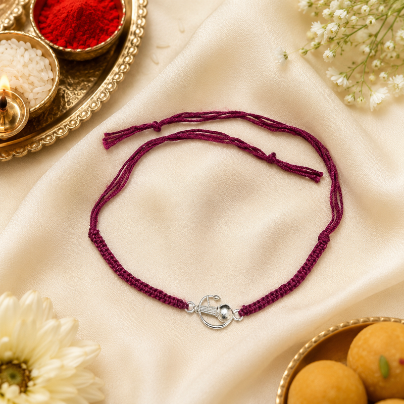 925 Silver Hanuman Gada Rakhi for Brother