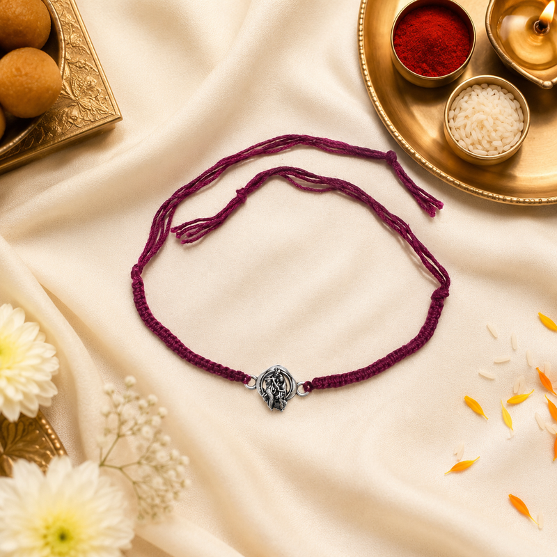 925 Silver Radha Krishna Rakhi