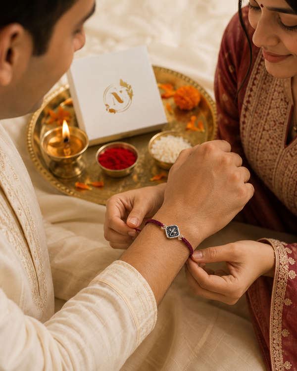 This Rakhi, Tie a Bond of Pure Silver