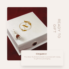 925 Silver Gada with Rudraksha Studded for Men and Boys