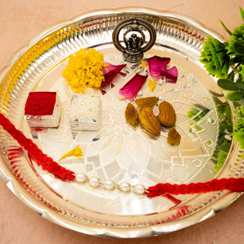 Silver Pearl Rakhi