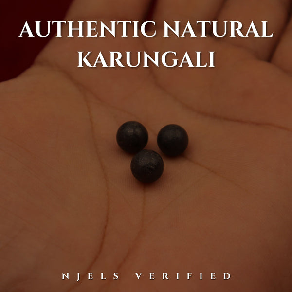 Silver Karungali Mala - 6.5 MM Bead Size
