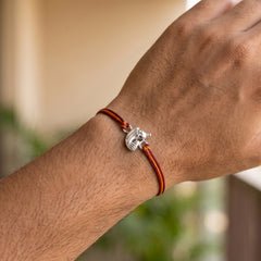 925 Silver Ganesha Shiva Linga Rakhi for Brother