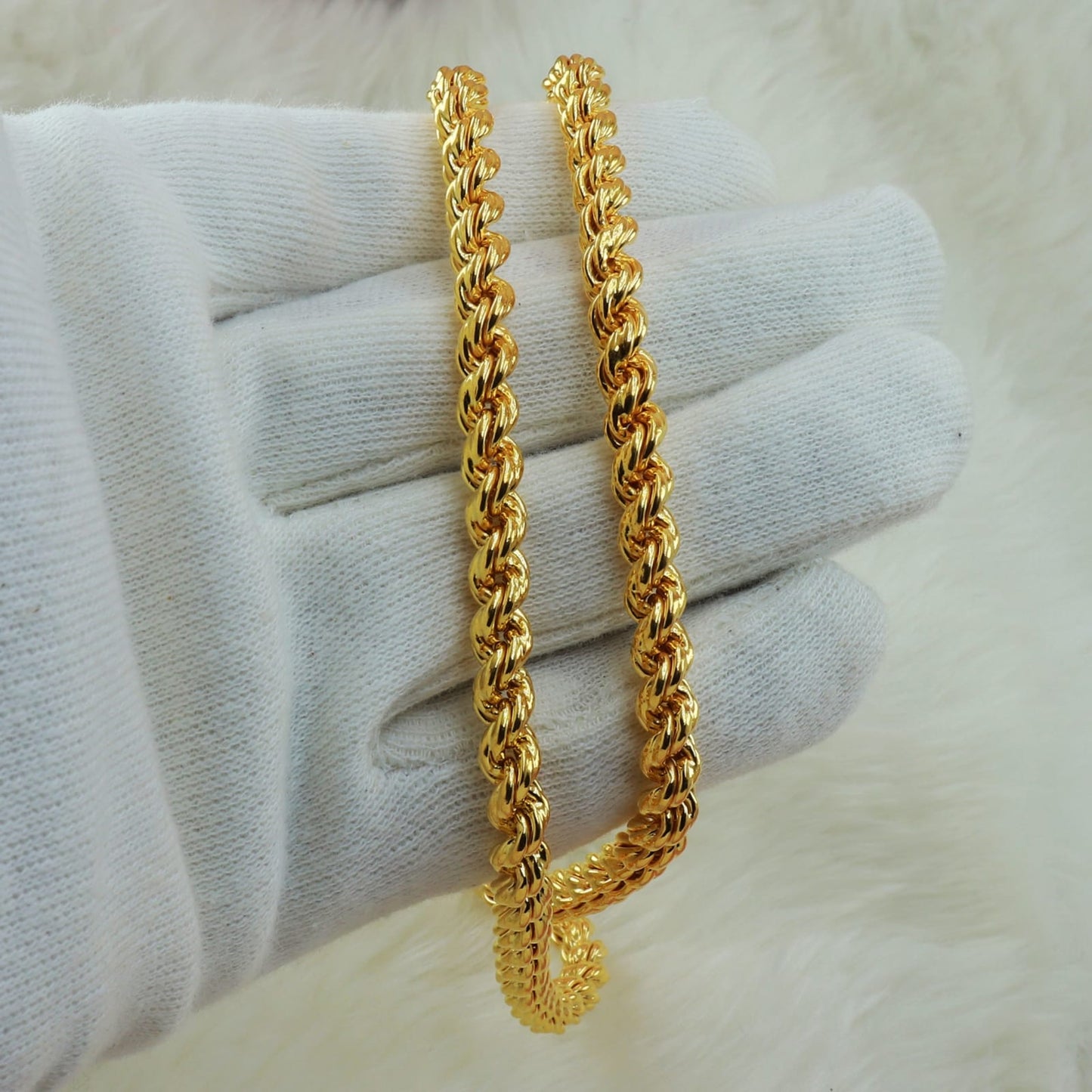 20K Gold Hollow Rope Chain