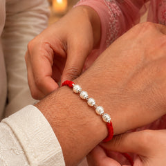 Silver Pearl Rakhi