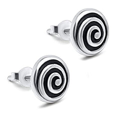 Sterling Silver Sprial Studs