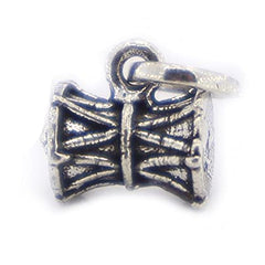 Silver Damru Charm Pendant