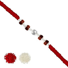 5 mukhi rudraksha mala in silver