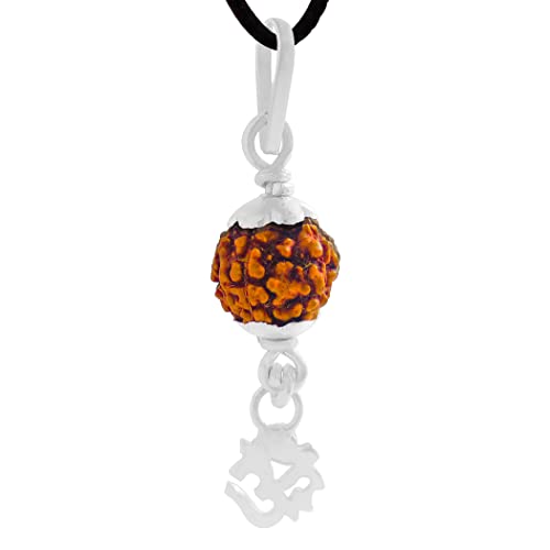 Silver Rudraksha Pendant - 6.5 MM Bead Size