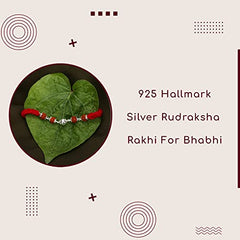 Silver Rudraksha Rakhi and Rudraksha Bracelet
