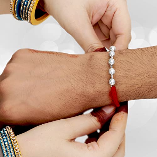 Silver Pearl Rakhi