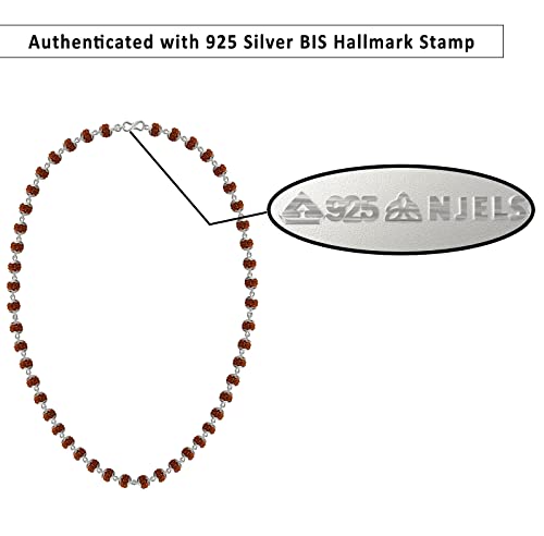 925 silver rudraksha mala