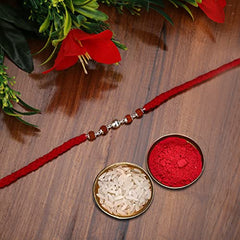 Silver Rudraksha Rakhi with Rudraksha Pendant