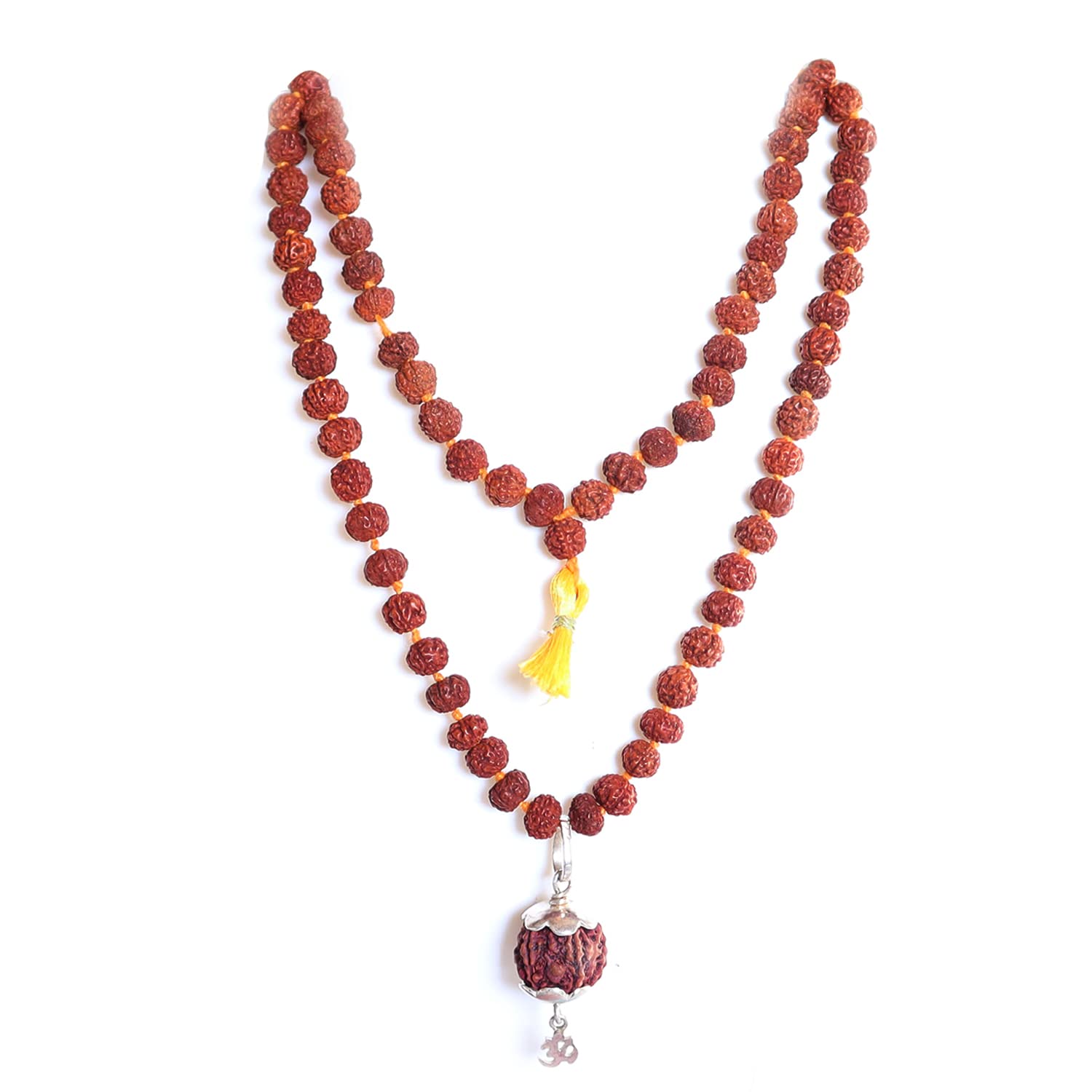 silver chain with single rudraksha